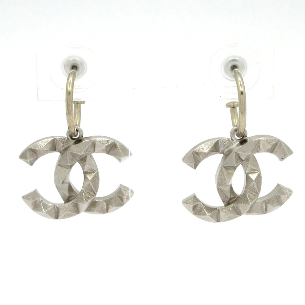 Chanel Coco Silver Hardware Earrings #319199C81B